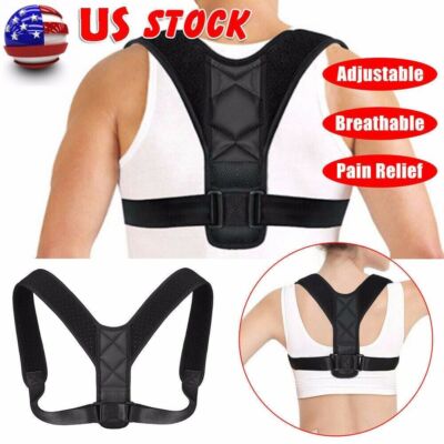 New-- Women Men Posture Corrector Adjustable Upper Posture Brace for Support