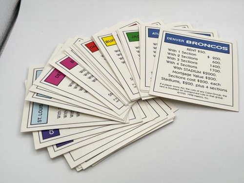 Monopoly NFL Grid Iron Football Replacement Pieces Tokens, Cards, Money and More - Picture 37 of 56