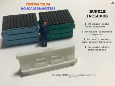 HO SCALE   Garbage Dumpsters 3D Print
