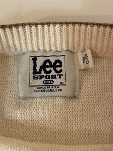 VINTAGE Lee Sport NFL Carolina Panthers Sweater Mens 2XL USA Knit - Picture 3 of 6