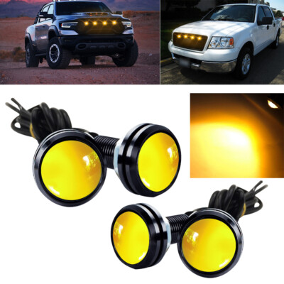 4x Eagle Eye LED Daytime Running DRL Backup Light Car Rock Lamp Yellow
