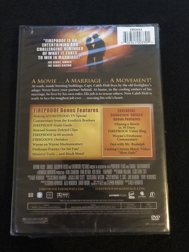 Fireproof (Collector's Edition) - DVD By Kirk Cameron,Erin Betha - Sealed - Picture 2 of 2