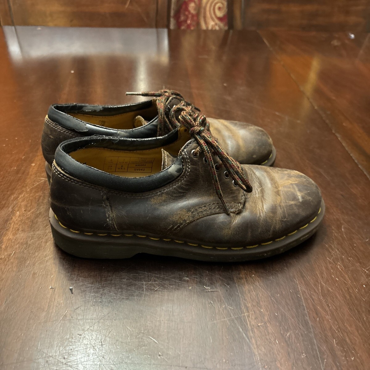 Doc Dr. Martins 8053 5-Eye Lace-Up Oxfords Brown Leather Dr. Martens 8053 Shoes - Walmart.com main image 3