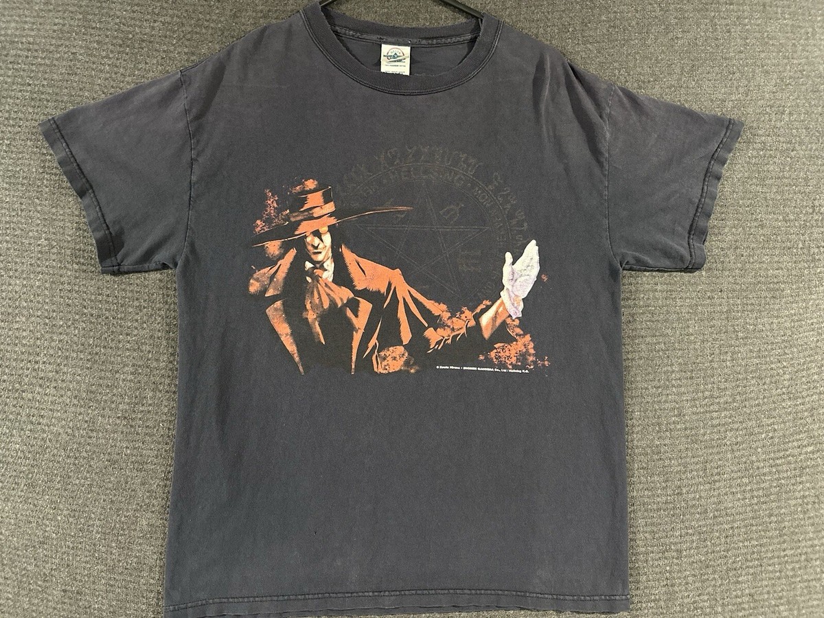 Vintage Hellsing Anime T Shirt Medium Black Distressed Japanese 