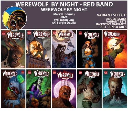 Werewolf by Night: Red Band (2024) #1 2 3 4 5 6 7 8 9 10 Marvel COVER SELECT