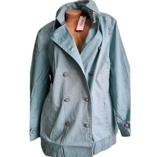 Sheego Trenchcoat Jacke Parka Caban Gr. 48 bis 50 blau türkis (925) große Größen
