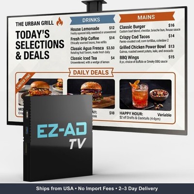 EZ AD Digital Signage Display Player, AI Digital Menu Board for Business | Digit