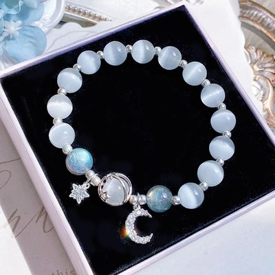 1 Sternenarmband Katzenauge Stein für weibliches Instagram im Nischendesign, neu