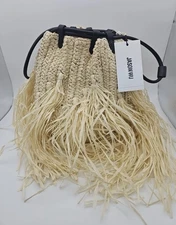 JW Anderson Fringe Raffia Bucket Bag