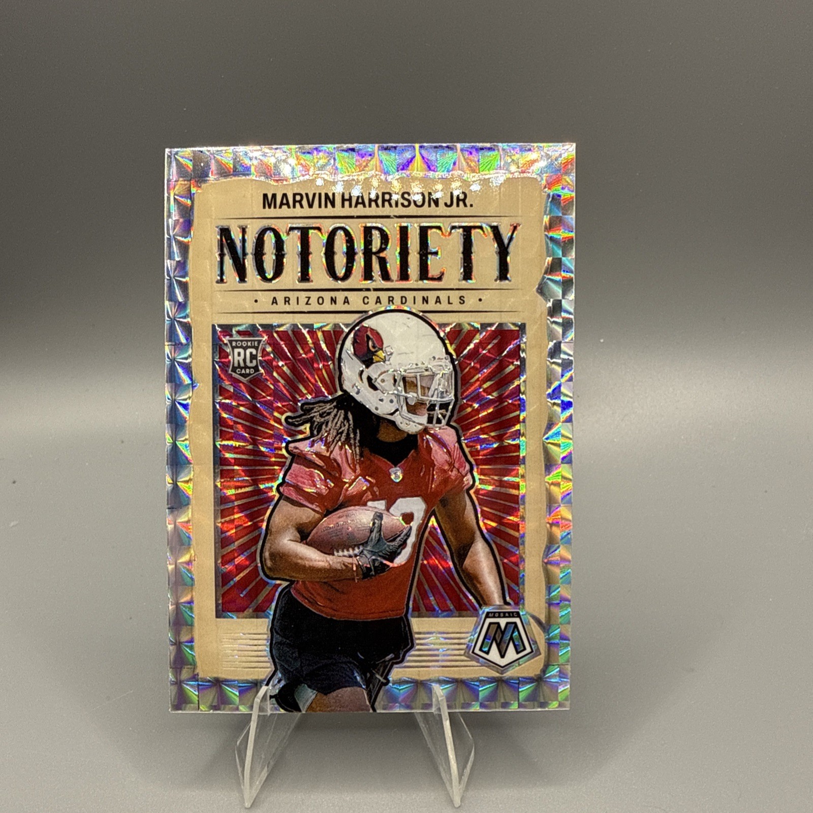 2024 Panini Mosaic - Notoriety Silver Mosaic Prizm #22 Marvin Harrison Jr. (RC)