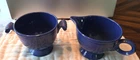 Chippy Vintage 1950's Fiestaware Sugar & Creamer Cobalt Blue