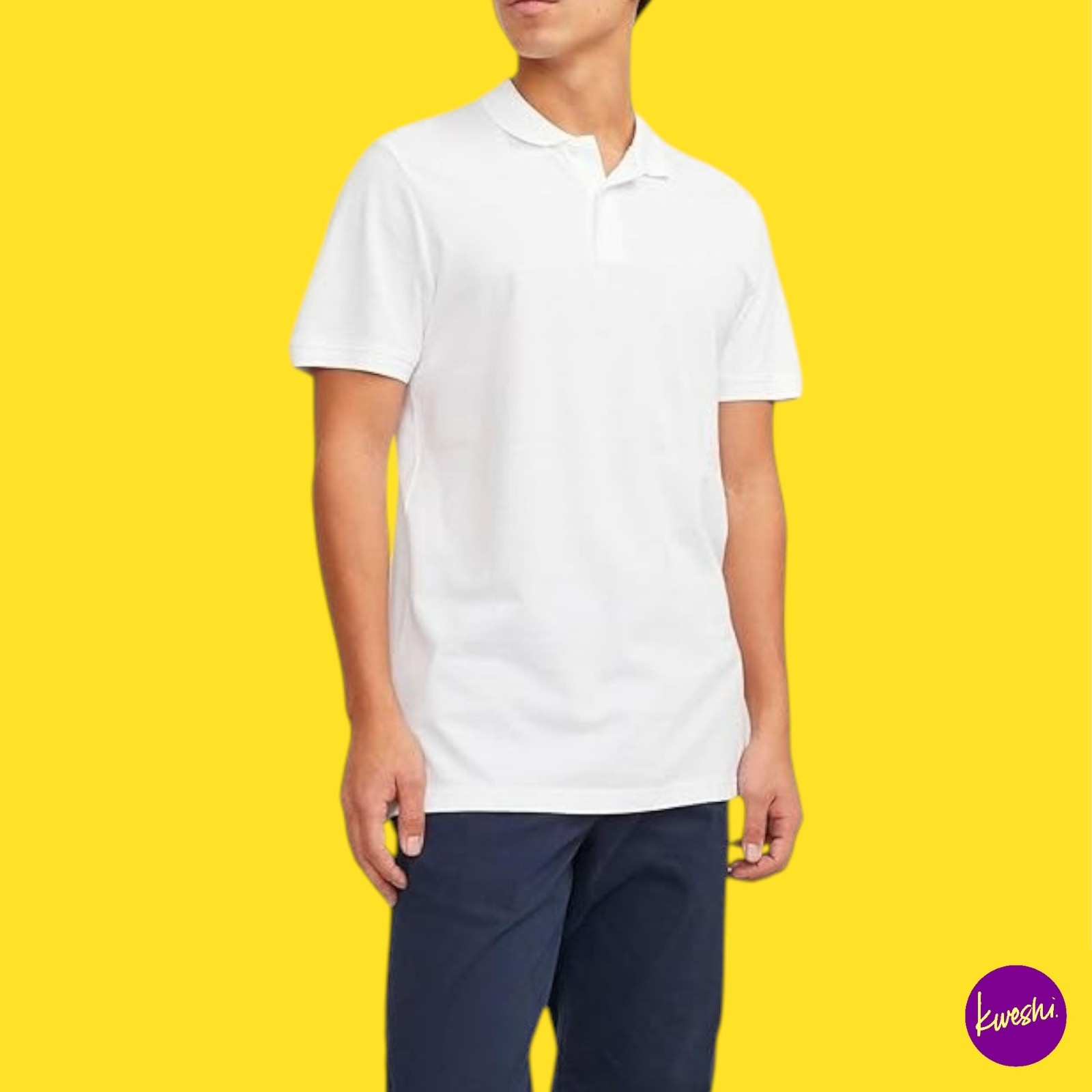 JACK & JONES Men's Jjebasic Polo Shirt SS Noos, Cotton, White, Slim Fit, UK XXL