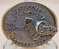 Vintage Belt Buckle West Coast Mennonite Relief Auction 151/250 Limited Ed 1983