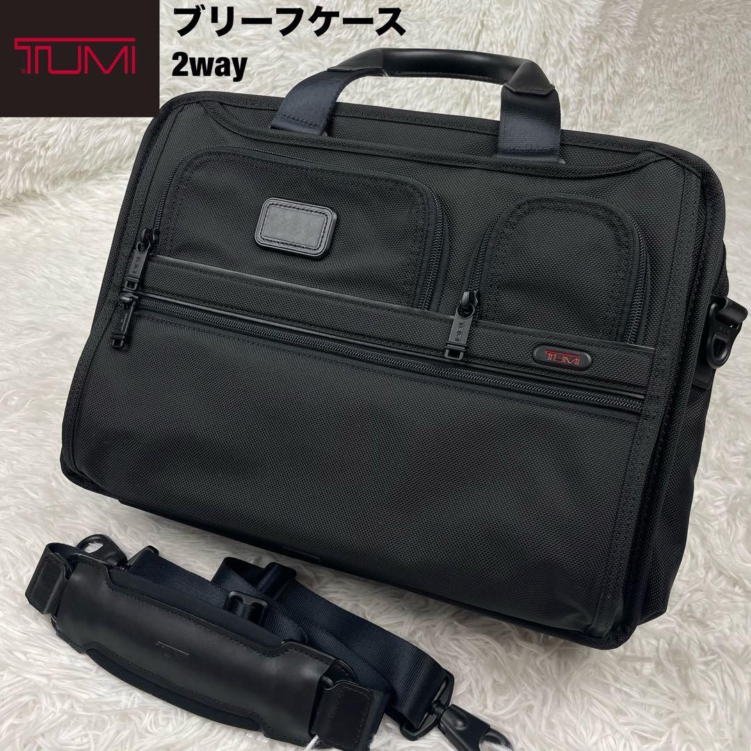 TUMI Alpha Expandable Computer Briefcase Black Ny… - image 1