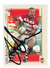 ✱ SIGNED ✱ 2003 Select XL Luke Bailey (St George Dragons) Signed NRL Card