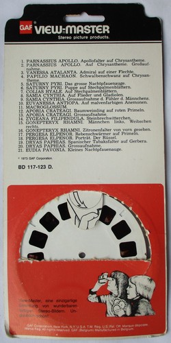 3 VIEW-MASTER 3D BILDSCHEIBEN - SCHMETTERLINGE - Bild 2 von 3