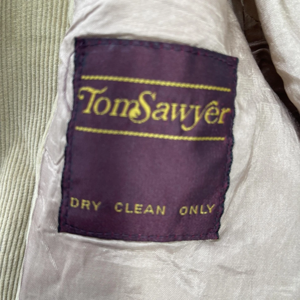 Chaqueta Blazer Vintage Pana Niños Talla 8/10 Academia Tostado Gamuza Codo Parches Foto 3 de 4