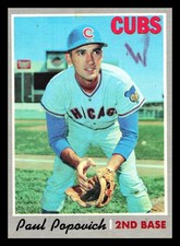Paul Popovich 1970 Topps #258 Chicago Cubs