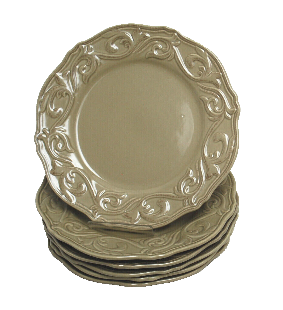 JC Penney Chris Madden Corvella Green Collection Dinner Plates Lot