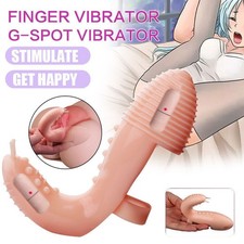 Orgasm-G-Spot-Vibrator-Finger-Dildo-Vibration-Nipple-Massager-Toy- for-Couple