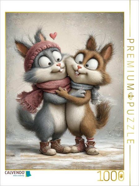 Calvendo Puzzle Rabbits - Love | 1000 Pieces, Finished Size 25.2 × 18.9 In (64 ×-image