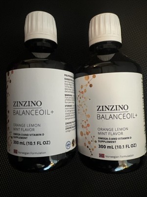2x Zinzino Balance Oil+ Orange Lemon Mint Exp 6/2028 - New/Sealed! (Lot of 2)