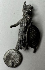 Vintage Zulu Warrior Metal Miniature 25mm Old D&D Wargaming Repairable