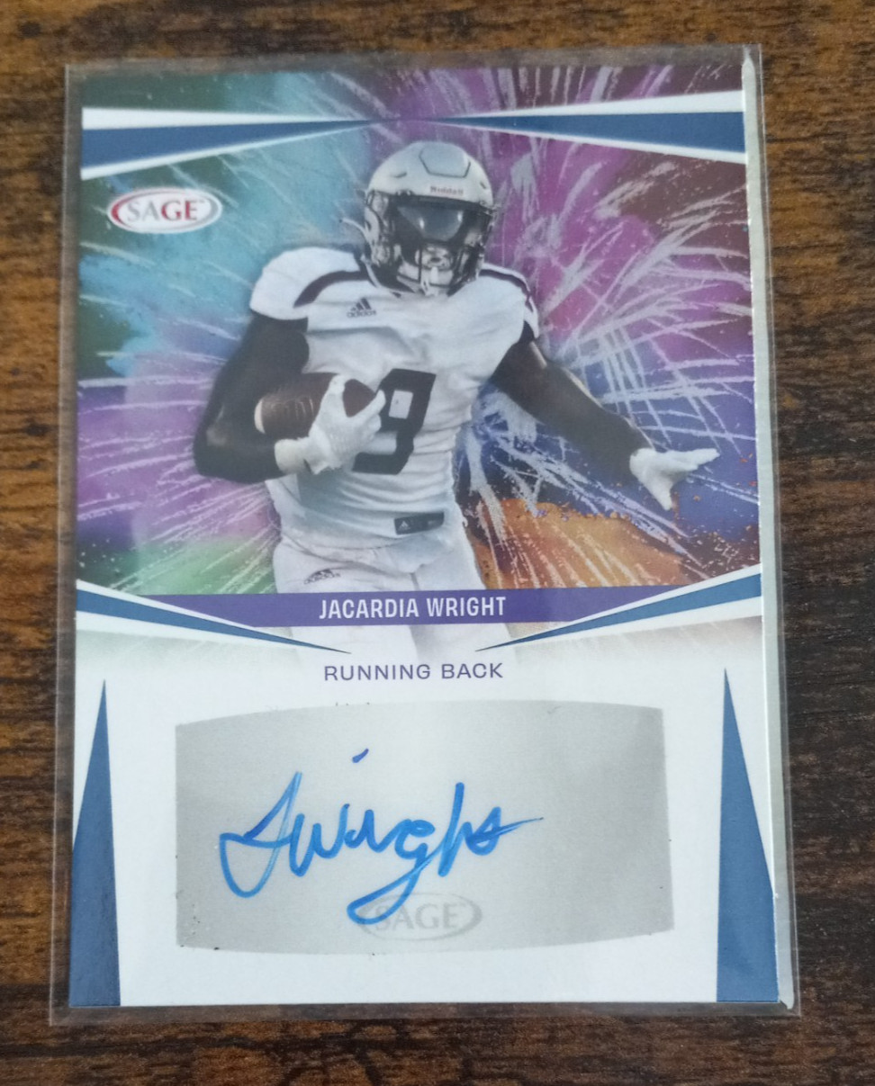 2025 SAGE High Series Blue Jacardia Wright #A-JW3 Auto