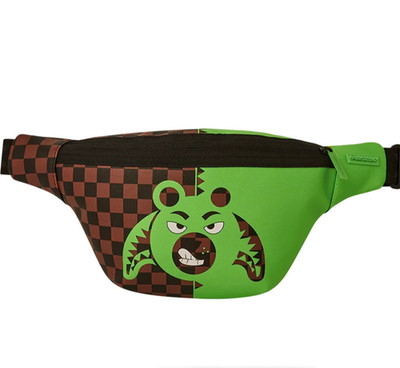 Sprayground GREEN MONEY BEAR Savvy Crossbody Bag New Black Shoulder Sling Pouch