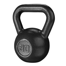 1X 30lb Kettlebell, Casting Iron Kettlebell, Durable Black Hammertone, Black US