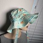 NWT DISNEY PARKS Sun Hat Mickey Mouse & Minnie Mouse Women's with Ties 57cm Aqua — photo 2