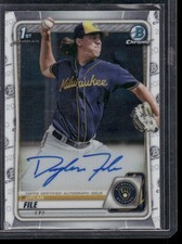 2020 Bowman Chrome #CPA-DF Dylan File Prospect Autographs
