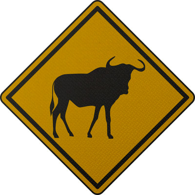 Aufnäher Vorsicht Gnu Patch Aufbügler 7 x 7 cm