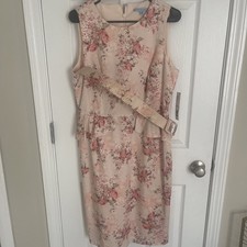 Antonio Melani Womens Floral Pink Rose Dress Blissful Blossoms NWT Size 10