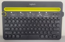 Logitech K480 Bluetooth Multi-Device Keyboard Black/Yellow Wireless Tablet Stand