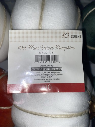 3 Packs Mini Velvet Pumpkins Decor Golden Stems Fall Edition 10 Count Each Pack - Picture 6 of 6
