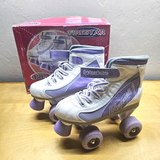 Firestar Roller Derby Roller Skates Youth Size 2 Purple/White Model 1967