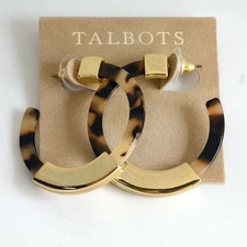 38mm Talbots Leopard Statement Hoop Earrings Chic Women Party Vacation Jewelry