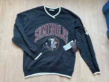 FSU Seminoles  47 Brand College Vault Crewneck Sweatshirt Black Medium Women  s