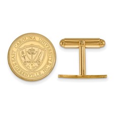 14k Gold Plated Silver East Carolina University Crest Cuff Links