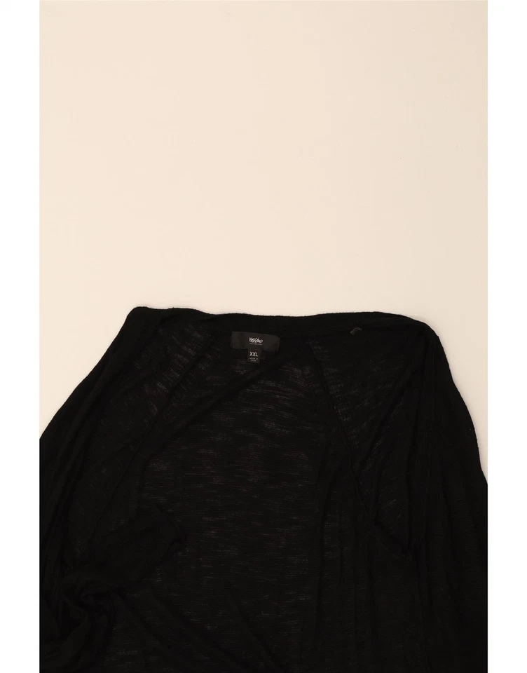 MOSSIMO Womens Longline Open Cardigan Sweater UK 20 2XL Black Viscose CA11 — 第 3/3 张图片