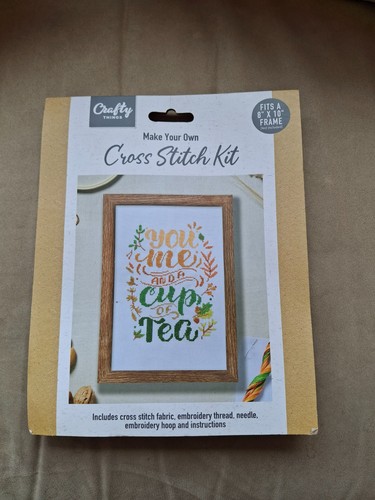 Cross stitch Kit "You me and a Cup of tea " New