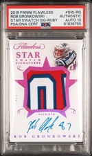 2018 Panini Flawless Star Swatch Signatures Rob Gronkowski Ruby Patch Auto /5