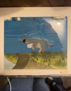 Disney Animation Cel Collectible Art Eeyore Winnie the Pooh Character Theme