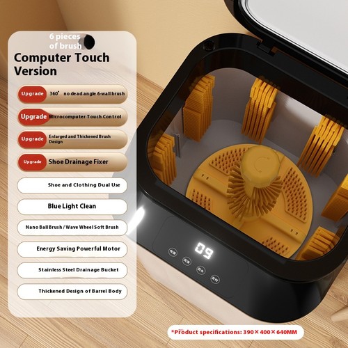 Lavascarpe per uso domestico. Controllo touch intelligente, dimensioni ridotte - Foto 17 di 19