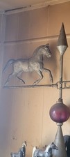 Antique james circus horse weathervane topper-lightning rod-solid aluminum-13x10