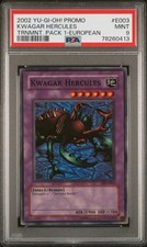 YuGiOh Kwagar Hercules TP1-E003 PSA 9 Pop 2 Super Rare Tournament Pack no higher