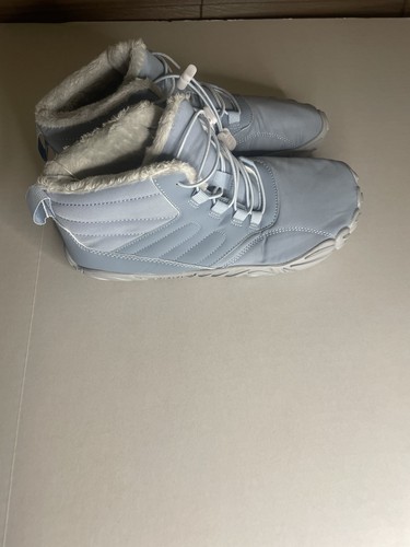 HF Non-Slip W9 Waterproof Barefoot Shoes Soft Warmer Snow Boots Insulated Blue - Picture 3 of 12