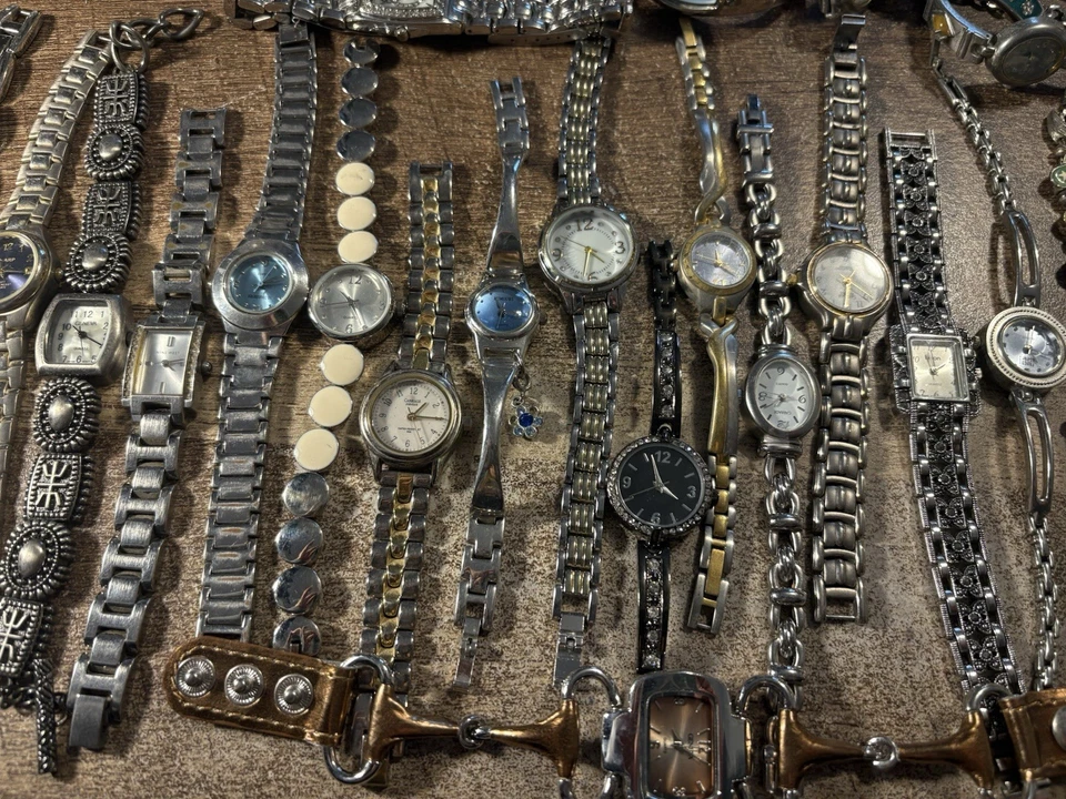 Women Watch Lot Of (52) Untested,Silver Tone Gemmed,Ladies Quartz Watches - Image 2 of 4