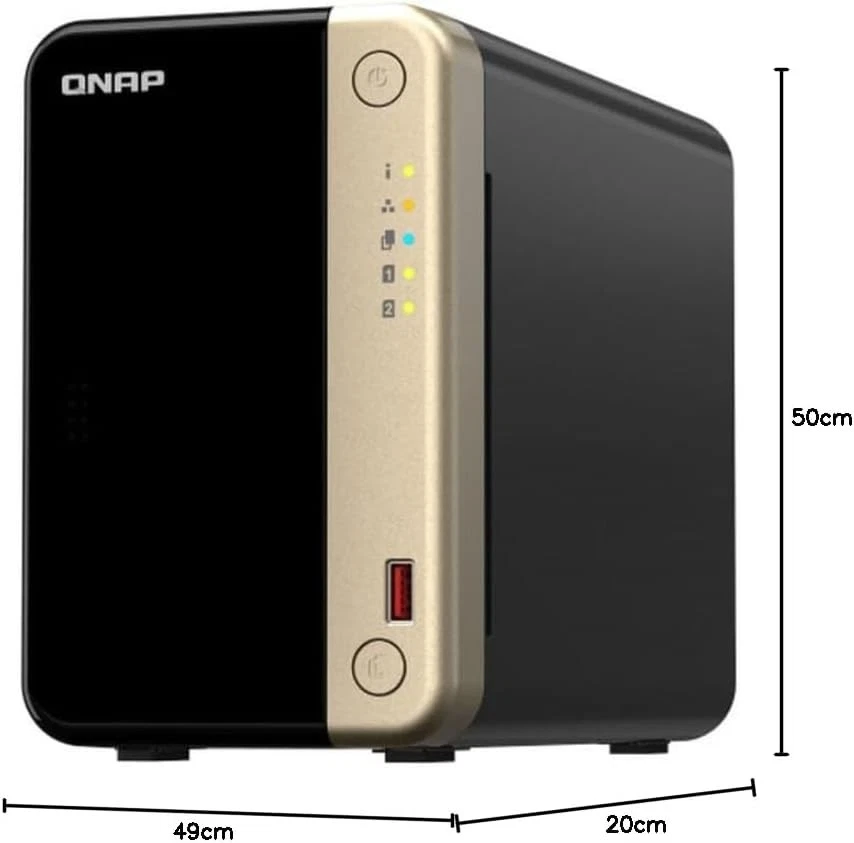 QNAP TS-264-8G   2-Bay, Intel Quad-core CPU, 2 x M.2 Slots, 2.5GbE Desktop NAS, - Image 2 of 3